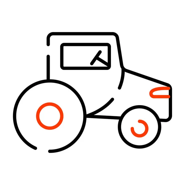 Icono Diseño Tractor Vehículo Agronómico — Archivo Imágenes Vectoriales