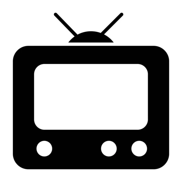Düzenlenebilir Katı Tasarım Vektör Televizyonu — Stok Vektör