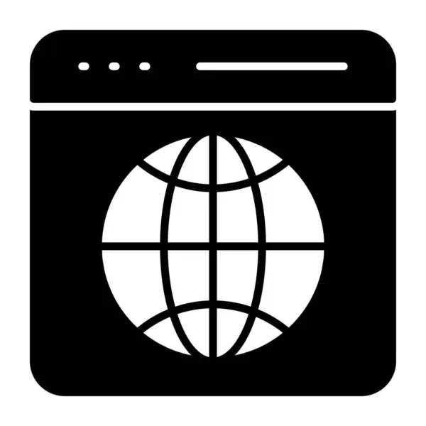 Icono Diseño Perfecto Del Navegador Web — Archivo Imágenes Vectoriales