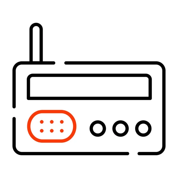 Icono Diseño Editable Radio — Vector de stock