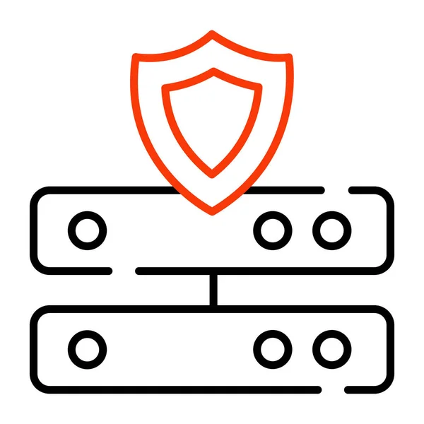 Иконка Безопасного Сервера Перфектным Дизайном — стоковый вектор