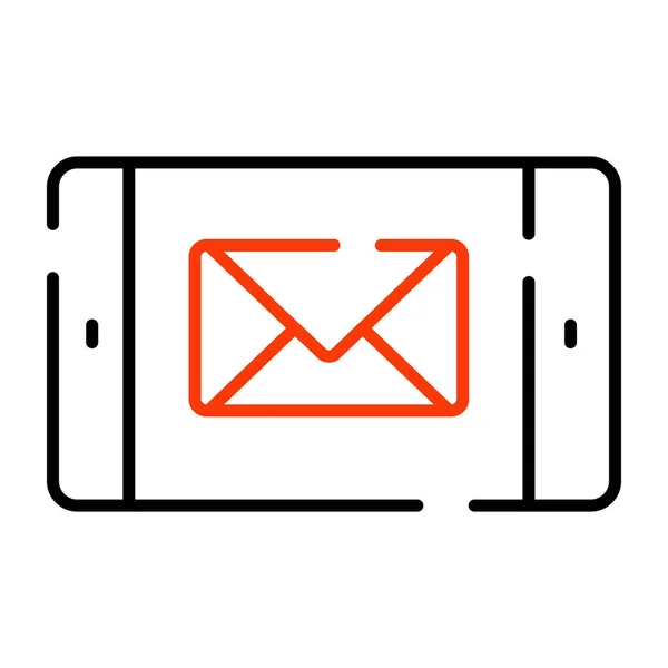 Boríték Belül Okostelefon Koncepció Mobil Mail — Stock Vector