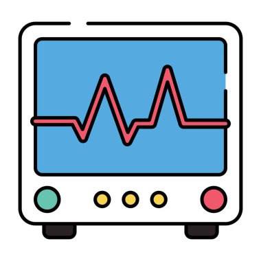 ecg monitörünün eşsiz bir tasarım simgesi