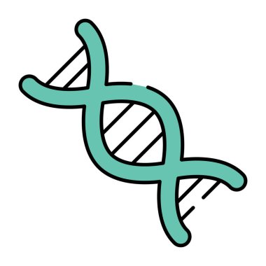 Kalıtsal madde ikonu, deoksiribonükleik asidin vektör tasarımı