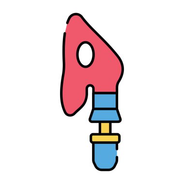 Solunum maskesinin modern tasarım simgesi