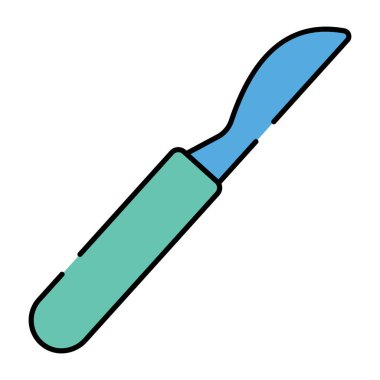 Cerrahi ekipmanların ikon tasarımı, cerrahi bıçak vektörü