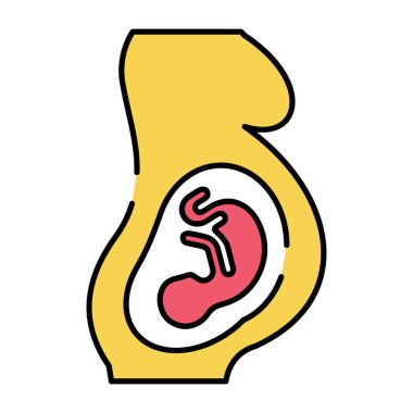 Hamile bayanın düzenlenebilir tasarım simgesi.