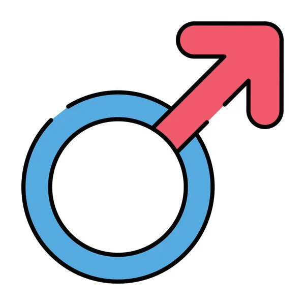 Unique Design Icon Male Gender — Stock Vector