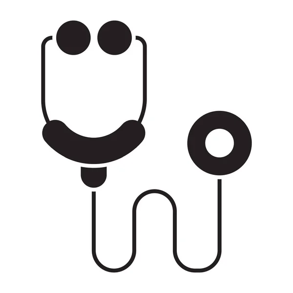 Dispositivo Acústico Médico Icono Del Estetoscopio — Vector de stock