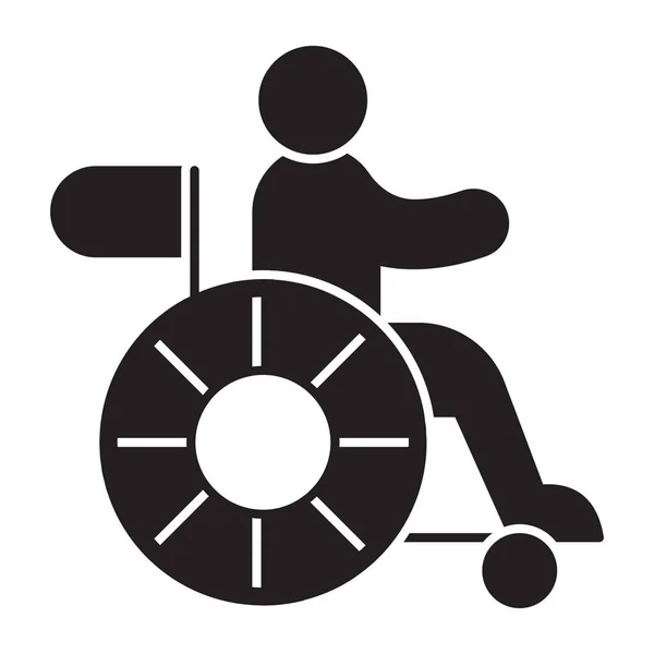 Unique Design Icon Wheelchair — Stock Vector