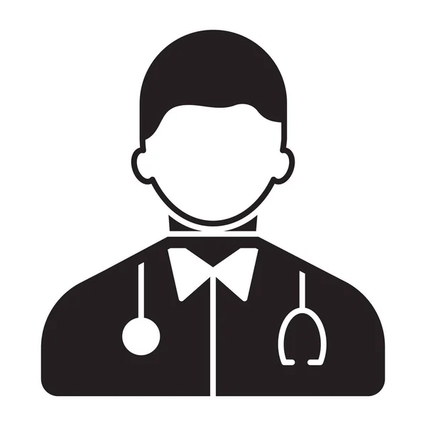 Specjalistyczna Ikona Medyczna Solidna Konstrukcja Lekarza — Wektor stockowy