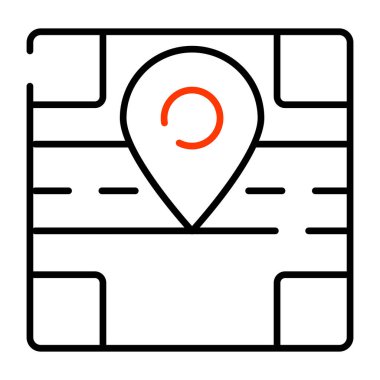 Yol yönünün düzenlenebilir tasarım simgesi  