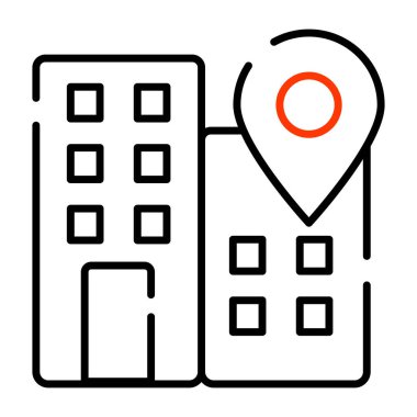 Bina ile pin, ofis konumu kavramı 