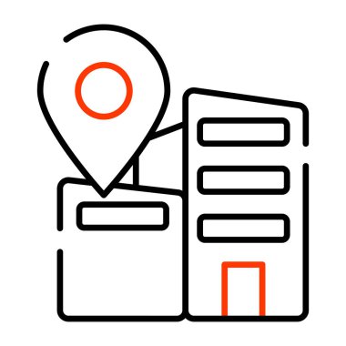 Bina ile pin, ofis konumu kavramı 