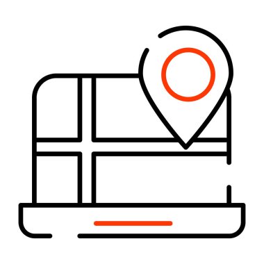 Dizüstü bilgisayarın konumu vektör tasarımı 