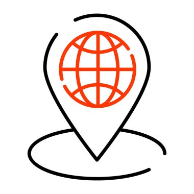 Genel konum simgesi, dünya yer tutucu içinde 