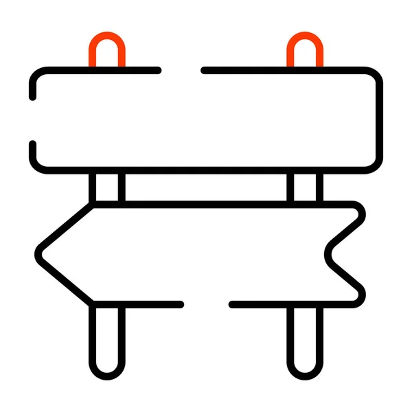 Roadboard Icon Linear Design — Stock Vector
