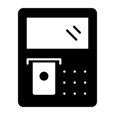 Dolu dizaynda nakit çekme simgesi