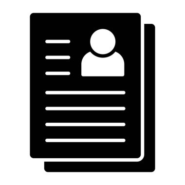 CV 'nin düzenlenebilir bir vektör tasarımı 