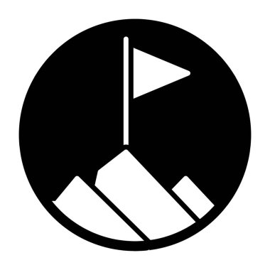 Dağın tepesindeki bayrak görevi tamamladı.