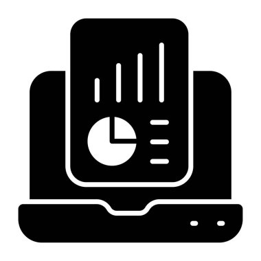 Çevrimiçi iş grafiğinin premium indirme simgesi