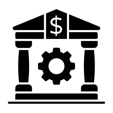 Teçhizatlı sütun binası, banka ayarlarının simgesi