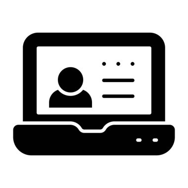 Çevrimiçi profilin yaratıcı tasarım simgesi