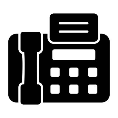 Faks makinesinin düzenlenebilir tasarım simgesi