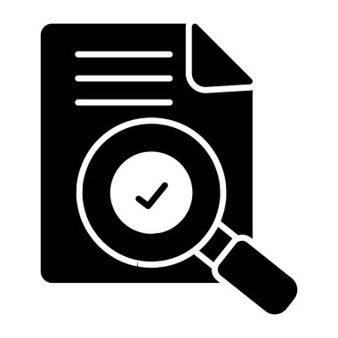 Büyüteç altında katlanmış kağıt, arama belgesi konsepti