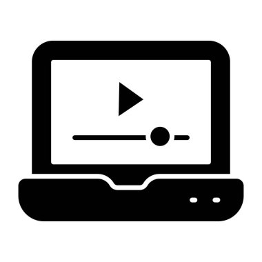 Video akışının doldurulmuş bir tasarım simgesi 