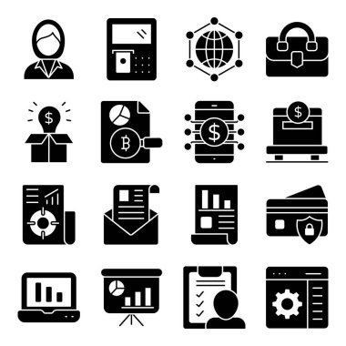 Ticari Katı Simgeler Paketi 