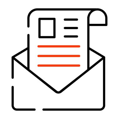 Zarfın içindeki özgeçmiş simgesini gösteren mektup