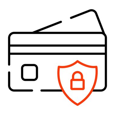 Güvenli bir ATM kartının eşsiz tasarım simgesi