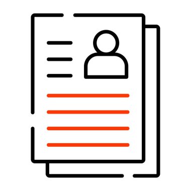 CV 'nin düzenlenebilir bir vektör tasarımı 