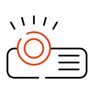 Doğrusal tasarımda projektör simgesi 