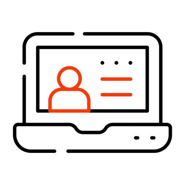 Çevrimiçi profilin yaratıcı tasarım simgesi