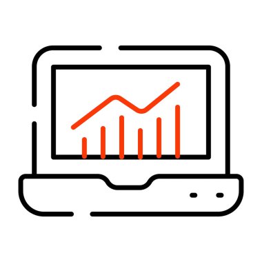 Çevrimiçi iş grafiğinin premium indirme simgesi