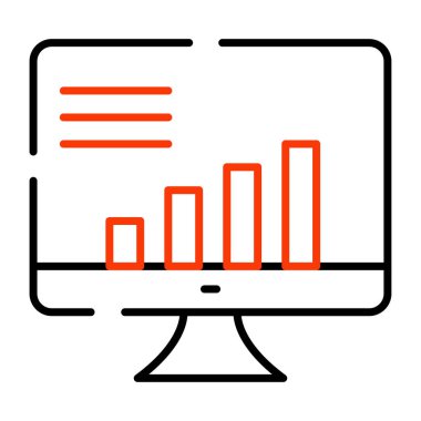 Çevrimiçi veri analizlerinin premium indirme simgesi