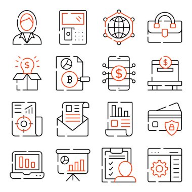 İş Doğrusal Simgeleri Paketi 