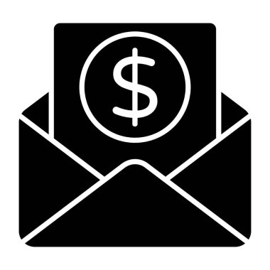 Finansal posta için eşsiz bir tasarım simgesi