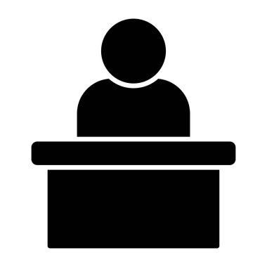 Podyum önündeki Avatar konuşma kavramını ifade ediyor