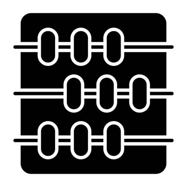 Boncuk sayma çerçevesi, abaküs simgesi. 