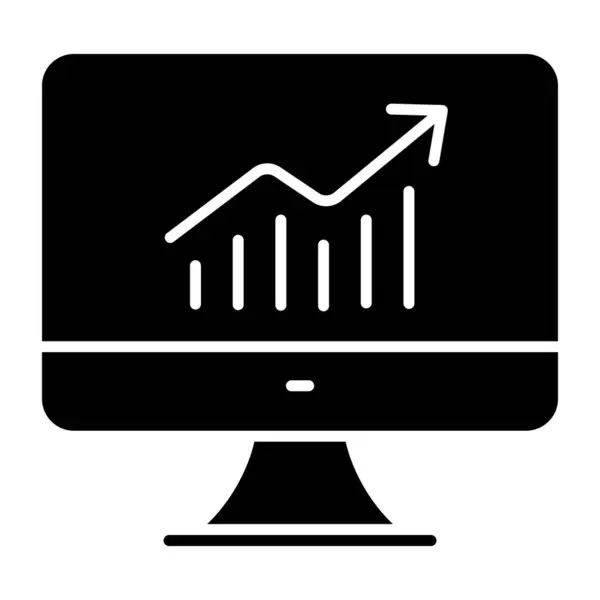 Premium Download Icon Online Stats — Stock Vector
