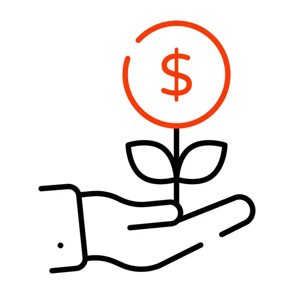 Unique Design Icon Dollar Plant — Stock Vector