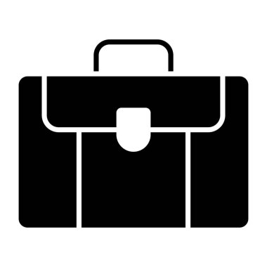 İş çantası simgesi, evrak çantasının vektör tasarımı