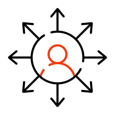 Kullanıcı ağının modern tasarım simgesi