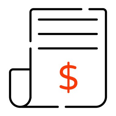 Katlanmış kağıt üzerinde dolar sergilenen finansal kağıt