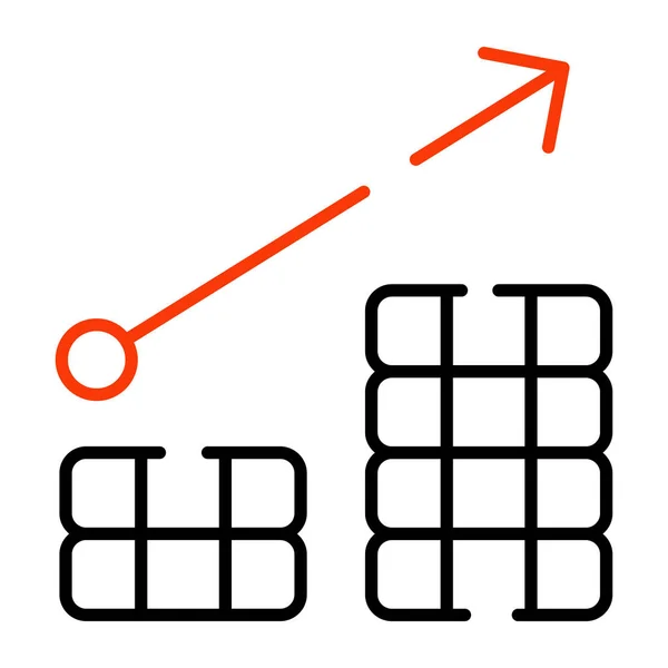 Icono Diseño Moderno Del Gráfico Crecimiento Financiero — Archivo Imágenes Vectoriales