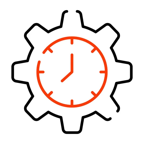Uhr Gang Symbol Des Zeitmanagements — Stockvektor