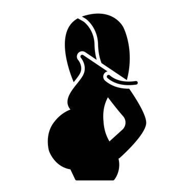 Hamile bir bayanın eşsiz tasarım ikonu.